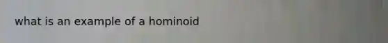 what is an example of a hominoid