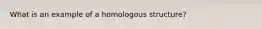 What is an example of a homologous structure?