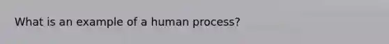 What is an example of a human process?