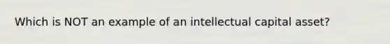 Which is NOT an example of an intellectual capital asset?