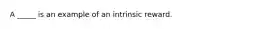 A _____ is an example of an intrinsic reward.