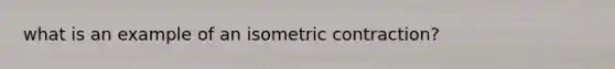 what is an example of an isometric contraction?