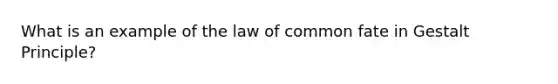 What is an example of the law of common fate in Gestalt Principle?