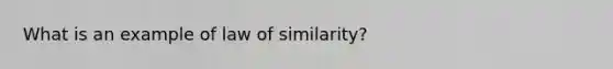 What is an example of law of similarity?