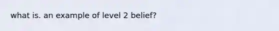 what is. an example of level 2 belief?