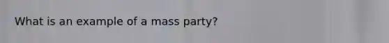 What is an example of a mass party?