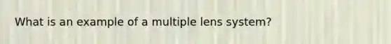 What is an example of a multiple lens system?