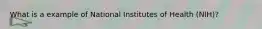 What is a example of National Institutes of Health (NIH)?