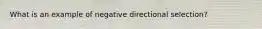 What is an example of negative directional selection?