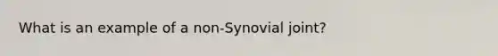 What is an example of a non-Synovial joint?