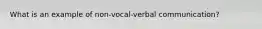 What is an example of non-vocal-verbal communication?