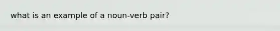 what is an example of a noun-verb pair?