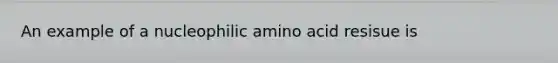 An example of a nucleophilic amino acid resisue is