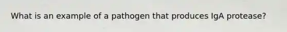 What is an example of a pathogen that produces IgA protease?