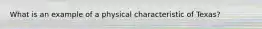 What is an example of a physical characteristic of Texas?