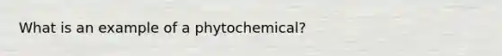 What is an example of a phytochemical?