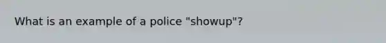 What is an example of a police "showup"?