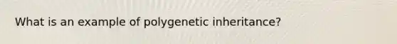 What is an example of polygenetic inheritance?