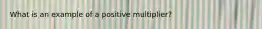 What is an example of a positive multiplier?