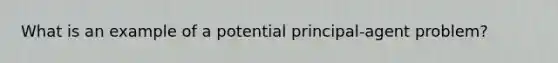 What is an example of a potential principal-agent problem?