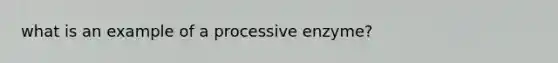 what is an example of a processive enzyme?