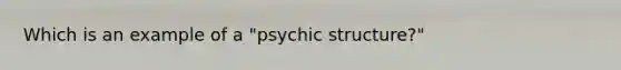 Which is an example of a "psychic structure?"