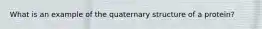 What is an example of the quaternary structure of a protein?
