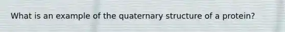 What is an example of the quaternary structure of a protein?