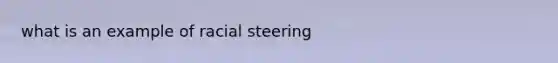 what is an example of racial steering