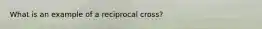 What is an example of a reciprocal cross?