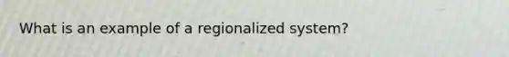 What is an example of a regionalized system?