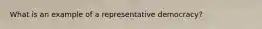 What is an example of a representative democracy?