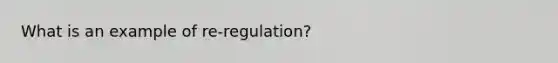 What is an example of re-regulation?