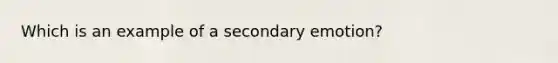 Which is an example of a secondary emotion?