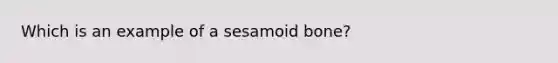 Which is an example of a sesamoid bone?