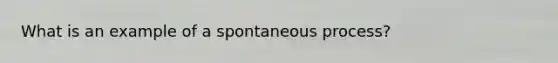 What is an example of a spontaneous process?