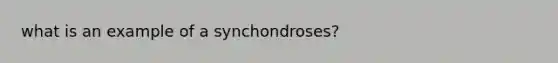 what is an example of a synchondroses?