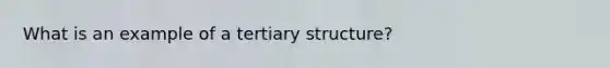 What is an example of a tertiary structure?