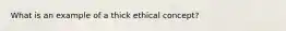 What is an example of a thick ethical concept?