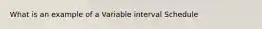 What is an example of a Variable interval Schedule