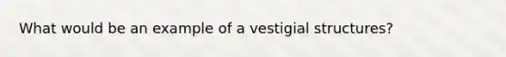 What would be an example of a vestigial structures?