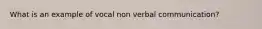 What is an example of vocal non verbal communication?
