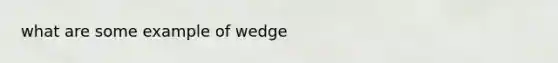 what are some example of wedge