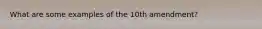 What are some examples of the 10th amendment?