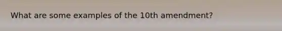 What are some examples of the 10th amendment?