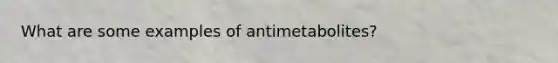 What are some examples of antimetabolites?