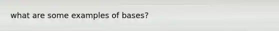 what are some examples of bases?