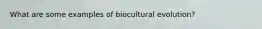 What are some examples of biocultural evolution?