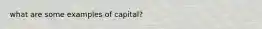 what are some examples of capital?