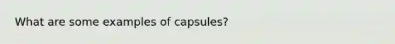 What are some examples of capsules?